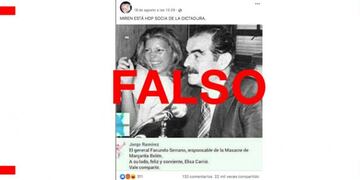 Es falsa la foto de Carrió con el ex gobernador de facto de Chaco\u002E (Reverso)