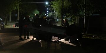 Accidente de auto en Miramar de ansenuza\u002E\nfoto: Vía Ansenuza