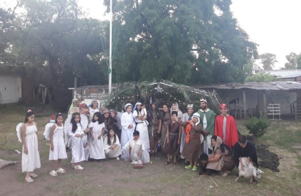 Scout Rosales realizó su pesebre viviente