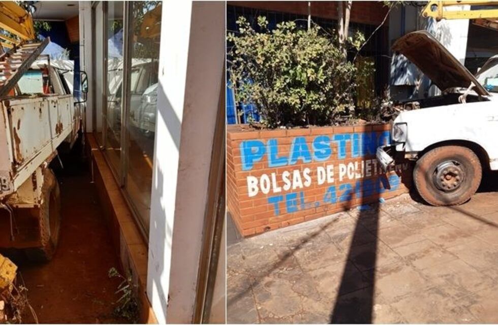 Se quedó sin frenos y se estrelló contra el muro de una propiedad