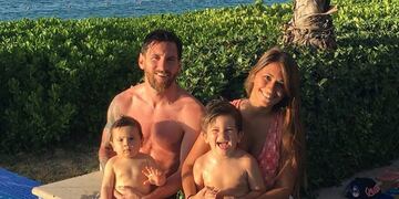 Messi y su familia (Foto: Instagram)