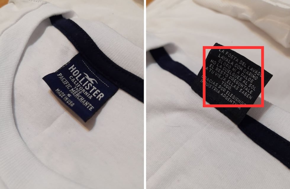 Compró una remera a Avellaneda y lo que encontró en la etiqueta la dejó sin palabras: “Preguntale a tu vieja”