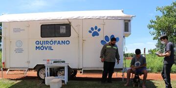 Oberá: el quirófano móvil para mascotas continúa trabajando en el barrio Sargento Cabral.