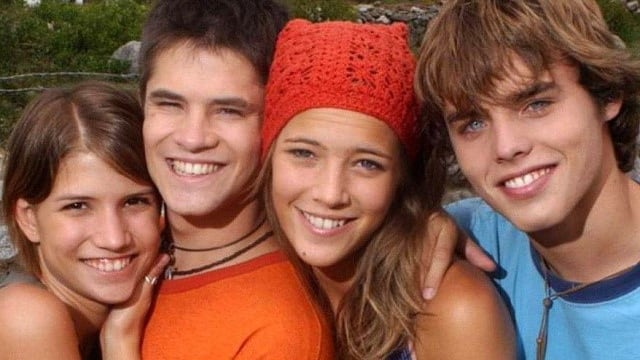 Camila Bordonaba, Benjamín Rojas, Luisana Lopilato y Felipe Colombo en “Rebelde Way”
