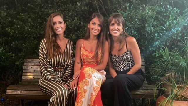 La rosarina se reencontró con sus hermanas Carla y Paula\u002E (@antonelaroccuzzo)