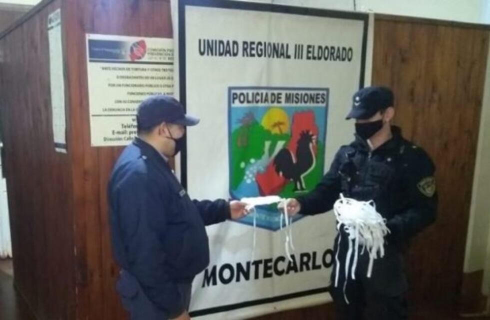 Capacitan a policías sobre medidas de bioseguridad y entregan barbijos