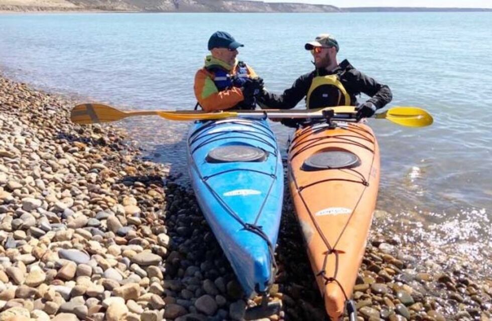 Dos pampeanos, padre e hijo, recorrieron en kayak desde la cordillera hasta el mar