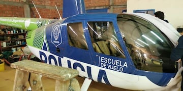 Encontraron un helicóptero del Ministerio de Seguridad bonaerense en Paraguay\u002E (Twitter/@MinPublicoPy)