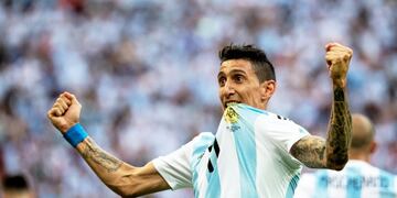 Ángel Di María descansa antes de la final.