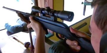 Carabina 22 con mira telescopica