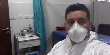 Cristian Olguín es uno de los 80 enfermeros mendocinos que colaboran con la provincia de Jujuy