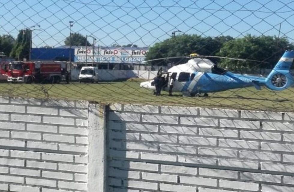 Macri sorprendió a todos llegando en helicóptero a un club de barrio Belgrano