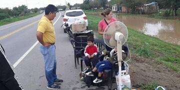 Evacúan a vecinos que residen en las inmediaciones de ruta Nacional 157\u002E (Acontecimientos Aguilares)