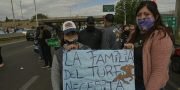 Los trabajadores del turf tomaron el Hipódromo