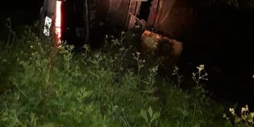 Vuelco en la autovía 14