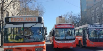 Transportistas escolares volvieron a manifestarse frente al palacio Municipal (Foto: El Marplatense)