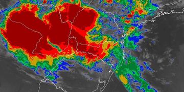 Imagen satelital lluvia Misiones