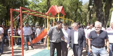 Lules: Jaldo inauguró las obras de revaloración en la plaza principal\u002E (Gobierno de Tucumán)