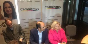 José Corral acompañó a la chaqueña en su última visita antes de las elecciones provinciales\u002E (@gbelluati)