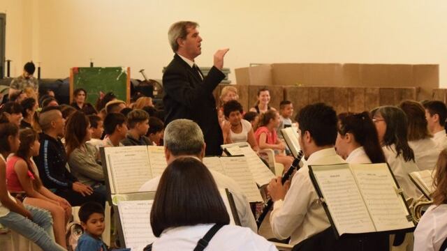 La banda municipal de música estuvo en la Fundación Progresar\u002E (Prensa Municipalidad de Rafaela)