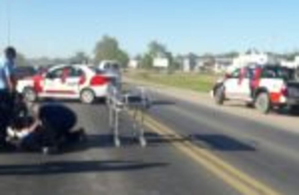 Motociclista herido en ruta A005, circunvalación de Río Cuarto