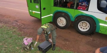 Incautaron más de 11 kilos de marihuana dentro de una valija, que era transportada colectivo\u002E