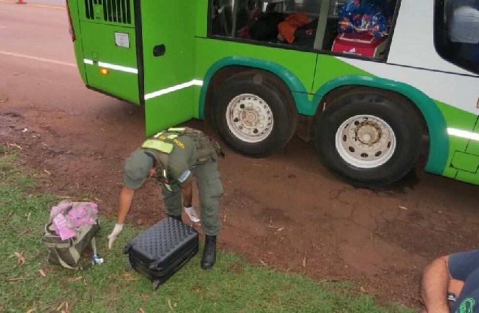 Iguazú: incautaron más de 11 kilos de marihuana dentro de un colectivo