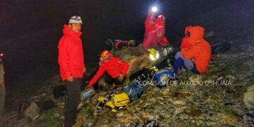 Rescate en Ushuaia. CAU.