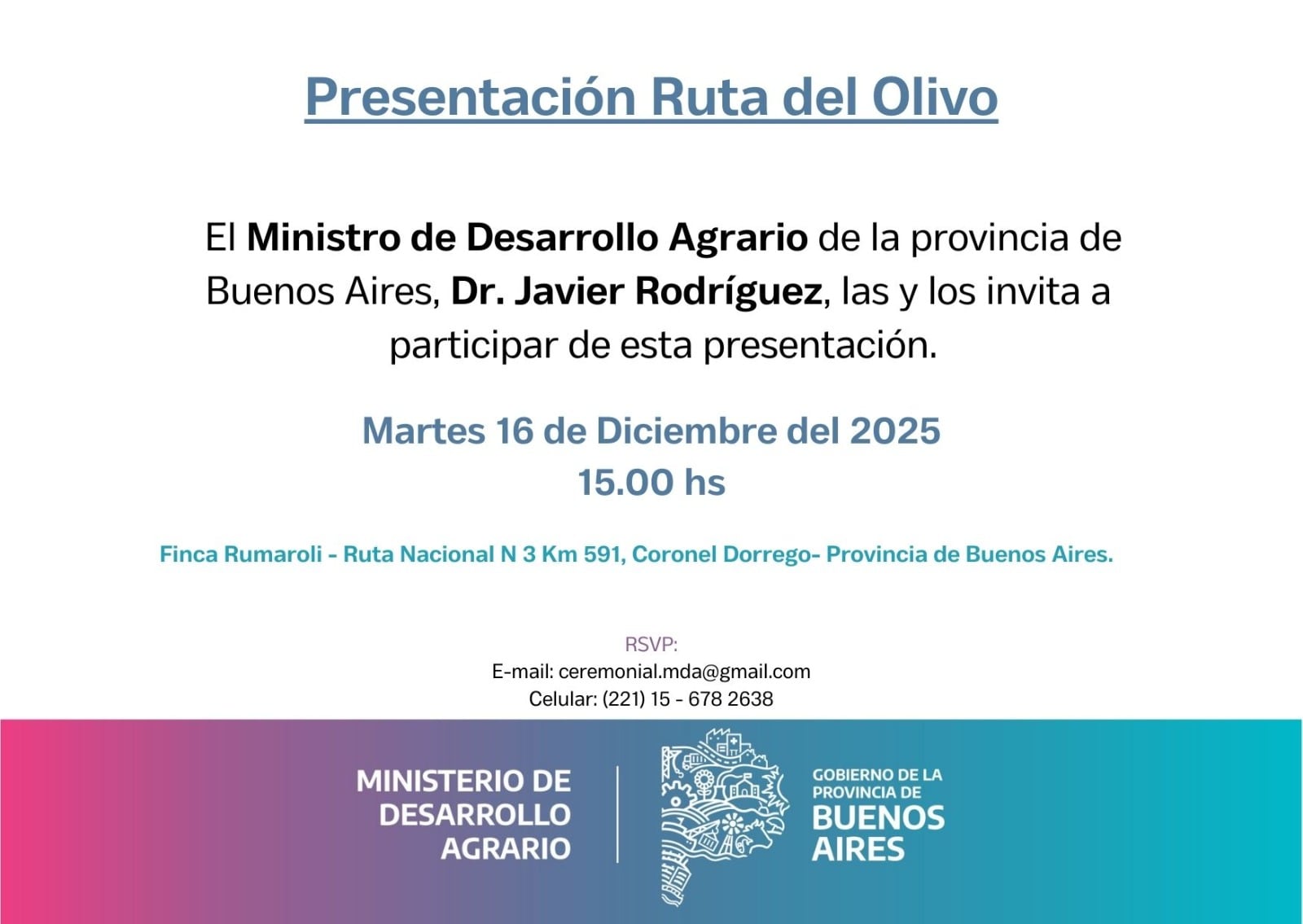 Presentación de La Ruta del Olivo