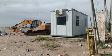Nuevo contenedor oficina para empleados en el predio del basural