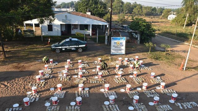 Gendarmería Nacional secuestró casi media tonelada de marihuana.