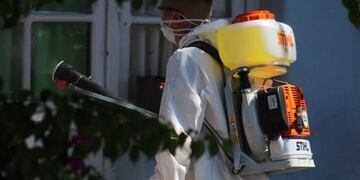Desinfección barrio Espejo Las Heras\u002E