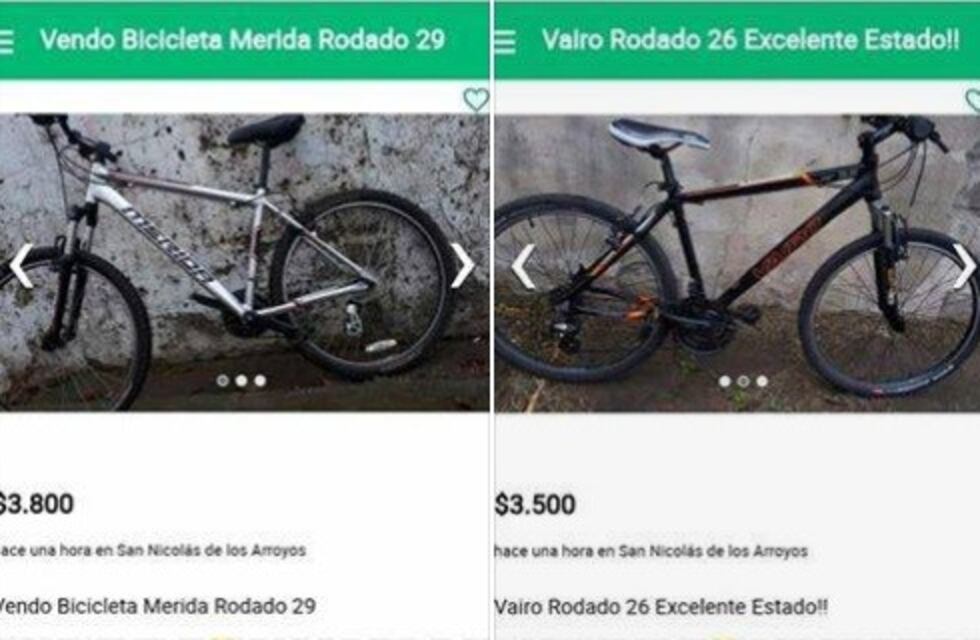 Se llevaron dos bicis de barrio Somisa y después las ofrecían por Internet