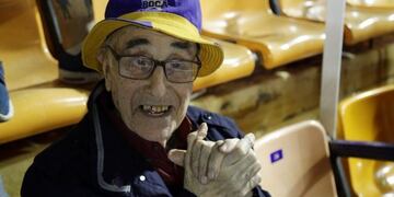 Tiene casi 100 años y fue a ver su primer Superclásico en la Bombonera