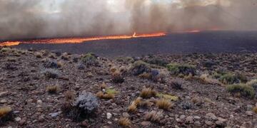 Incendio en la zona de Trevelín\u002E