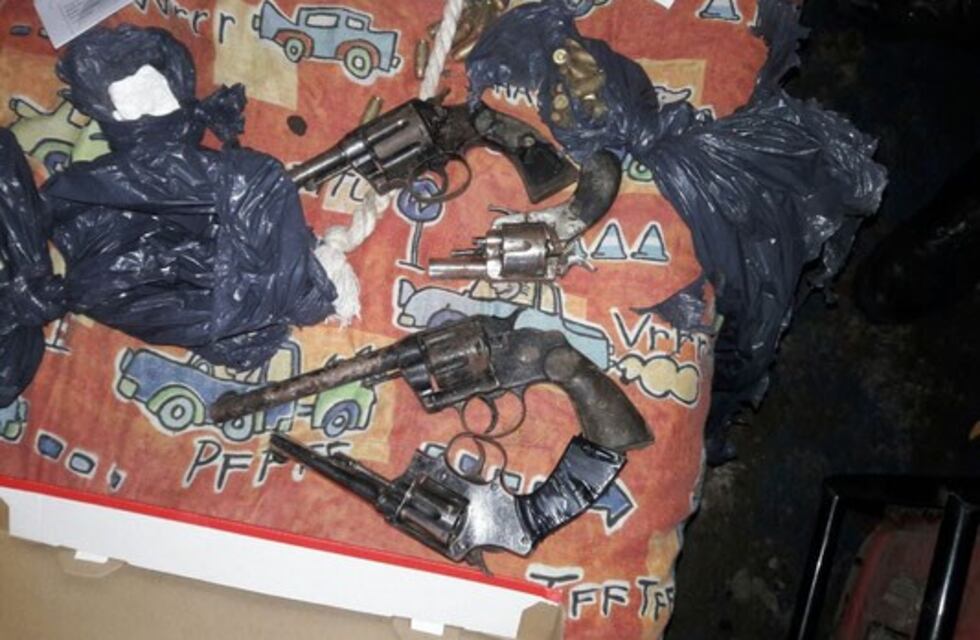 Cuatro detenidos y secuestro de armas y estupefacientes tras un allanamiento en Granadero Baigorria