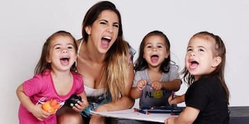 Cinthia Fernández y sus hijas