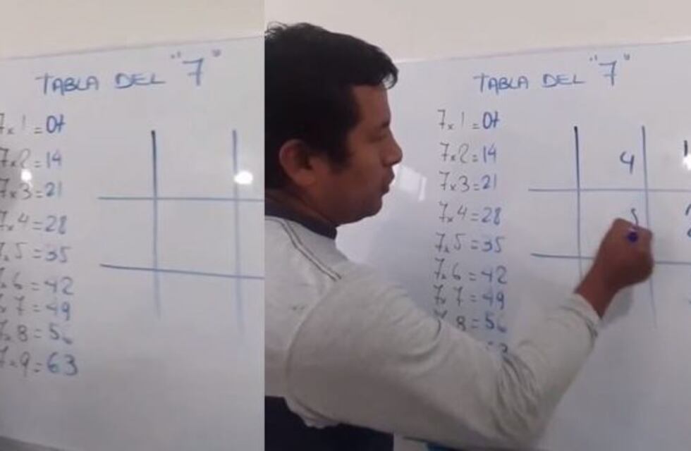 Tik Tok: un profesor se hizo viral por su asombroso truco para aprender la tabla del siete