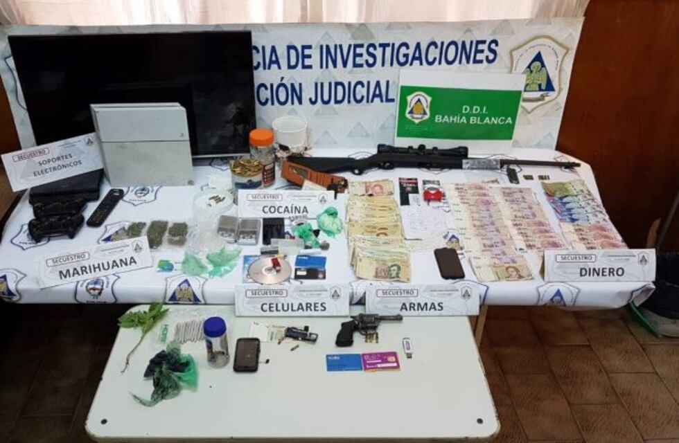 Mega operativo antidroga en Bahía Blanca