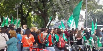 La protesta es llevada a cabo por ATE\u002E