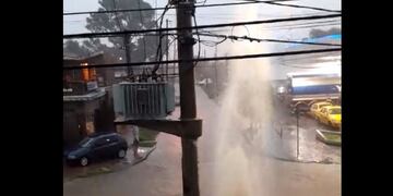 Tormenta en Córdoba desagüe