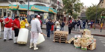 Protestas de comerciantes de la zona del Mercado Norte\u002E