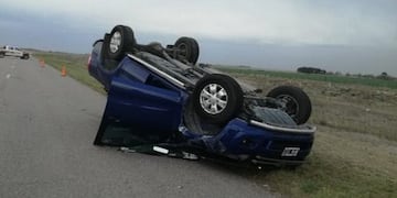 Accidente vial en la ruta 85 ( foto: Policía Coronel Pringles)