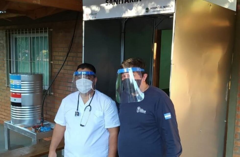 El hospital de Andresito instaló cabinas de desinfección