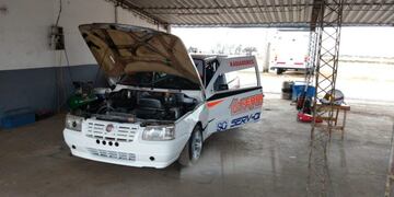 Pablo Cismondi de Arroyito en la la Uno Competizione del Córdoba Pista