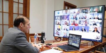 Omar Gutierrez reunión con Alberto Fernández (Twitter)