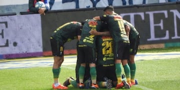 Defensa y Justifica festeja la victoria 1-0 ante Gimnasia y Esgrima en La Plata (Foto: Twitter/ClubDefensayJus)\u002E