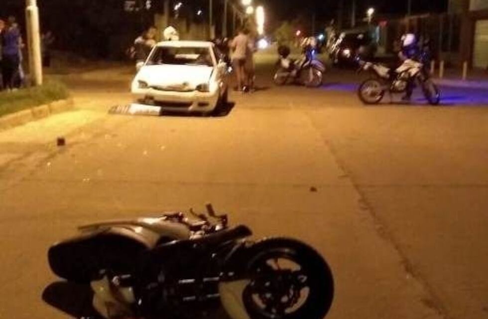 Dos hermanos se accidentaron en moto en San Luis