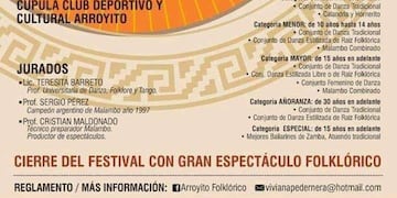 Llega la Edición n°21 de Arroyito Folklórico