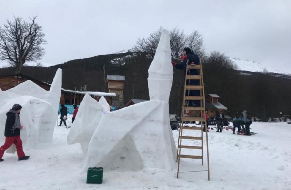 Te mostramos el avance de cada obra del 15° Festival de Esculturas en nieve 2019